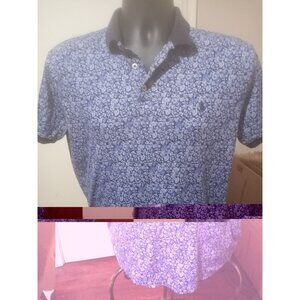 Polo Ralph Lauren Shirt Mens Medium M Floral Custom Slim Fit Polo Short Sleeve